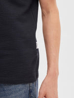 Selected Homme Sander - Seersucker t-shirt - HUSET Men & Women (8748410405211)