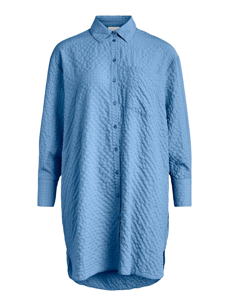 Vila Freda - Blå oversize skjorte - HUSET Men & Women (7774045634812)